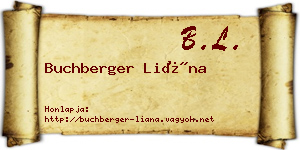 Buchberger Liána névjegykártya